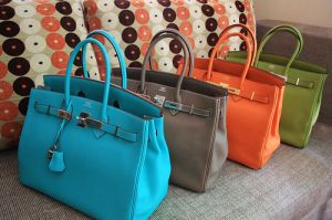 blue grey brown orange green birkin bags